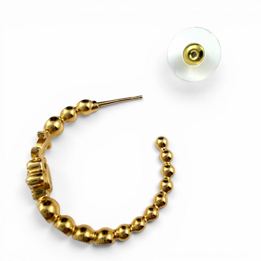 CHANEL Gold Logo Earrings - Picture 5 of 6